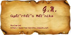 Gyárfás Mónika névjegykártya