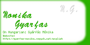 monika gyarfas business card