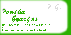 monika gyarfas business card